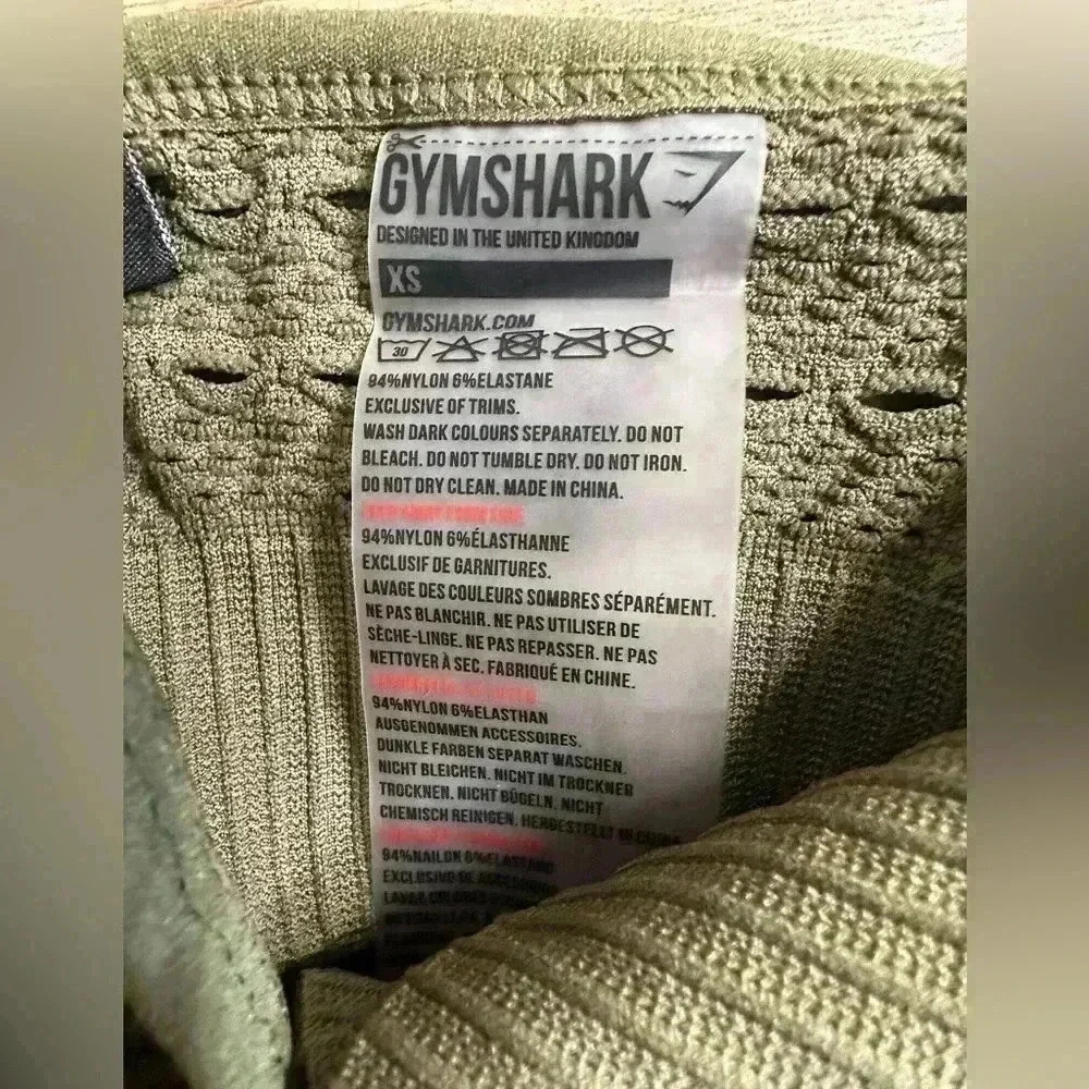Gymshark Energy Seamless Sports Bra khaki green size Extra Small - Picture 4 of 4